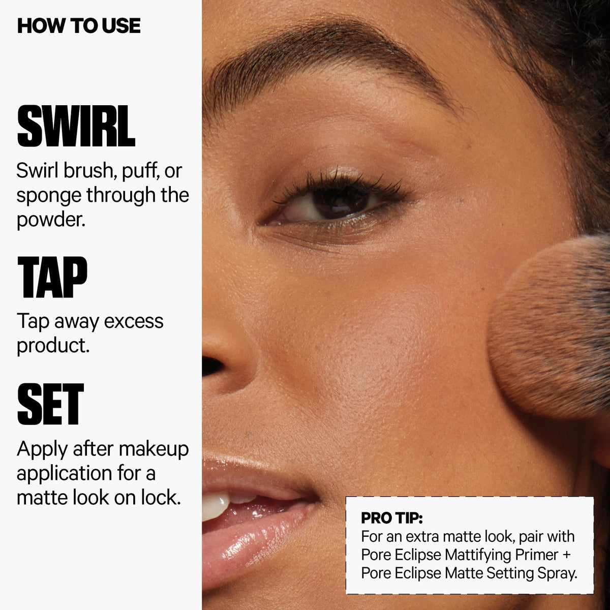 Milk Makeup swatched on hand to show translucent finish and natural matte effect