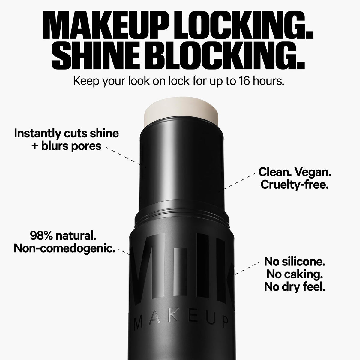 Milk Makeup Pore Eclipse with cap removed revealing product tip for easy application