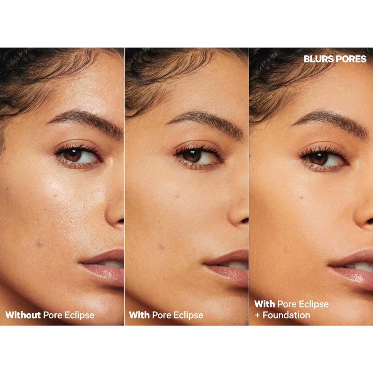 Milk Makeup applied under foundation showing smoother application and shine control