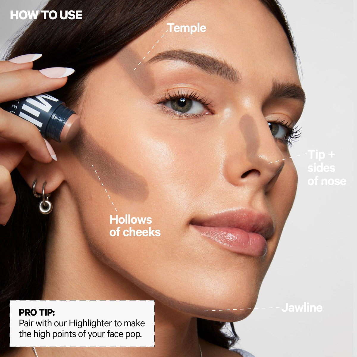 Milk Makeup Sculpt Stick ingredients label highlighting thyme extract and clean formula