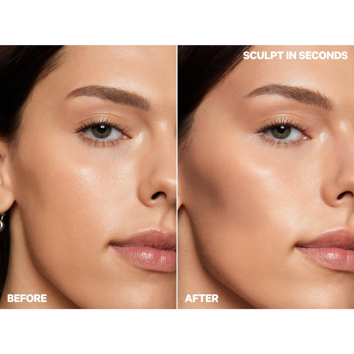 Milk Makeup Sculpt Stick beside coin to show compact size and travel-friendly benefit