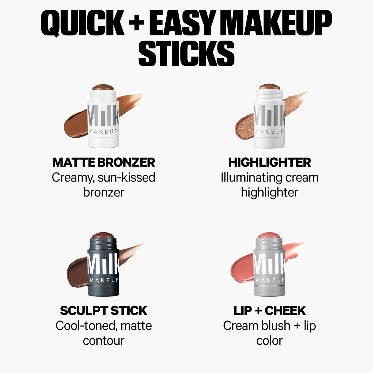 Milk Makeup Sculpt Stick swiped on arm showing pigmentation and blendability