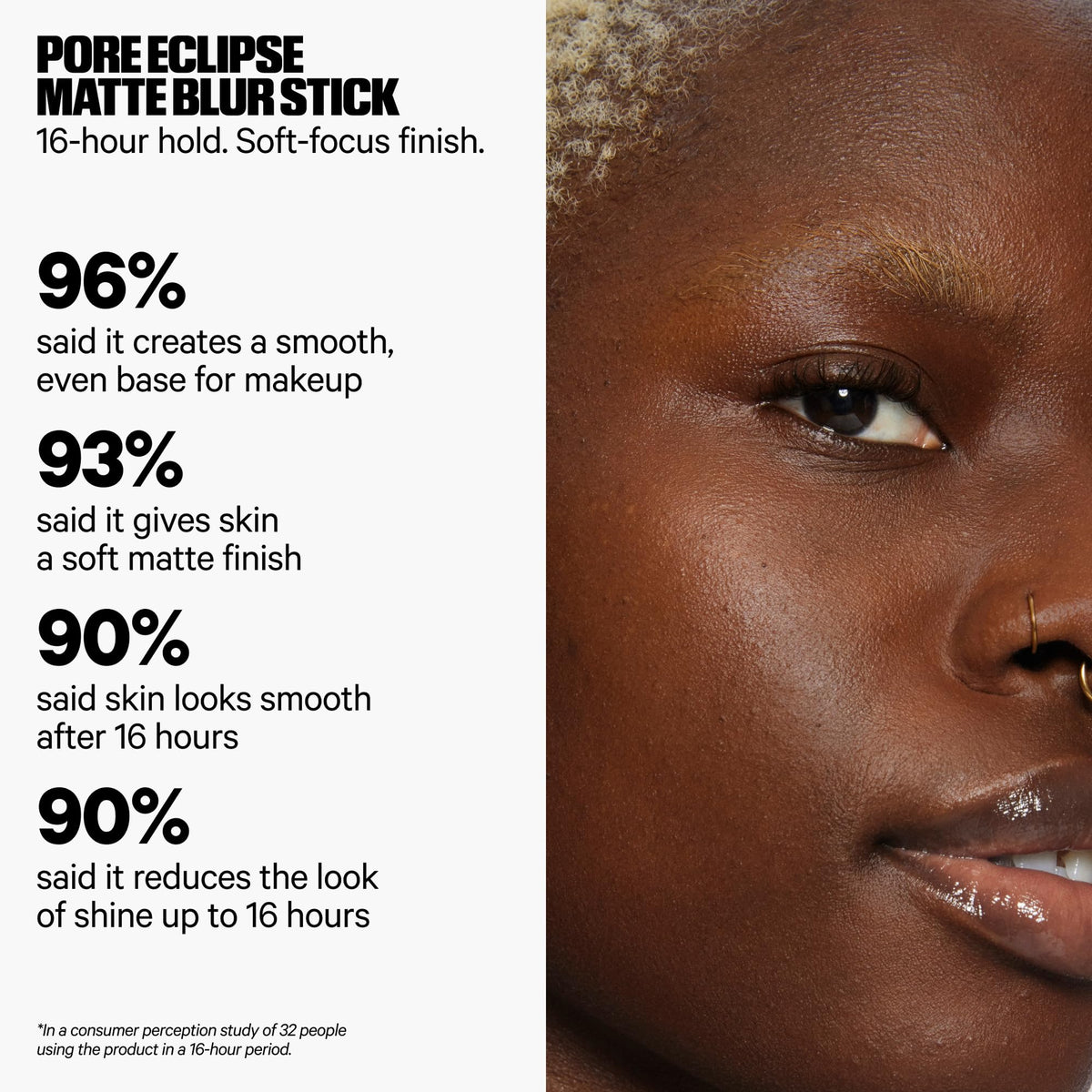 Milk Makeup texture swatch of stick showing matte, blurring finish for pore control