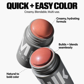Milk Makeup trio held in hand illustrating travel-size convenience benefit