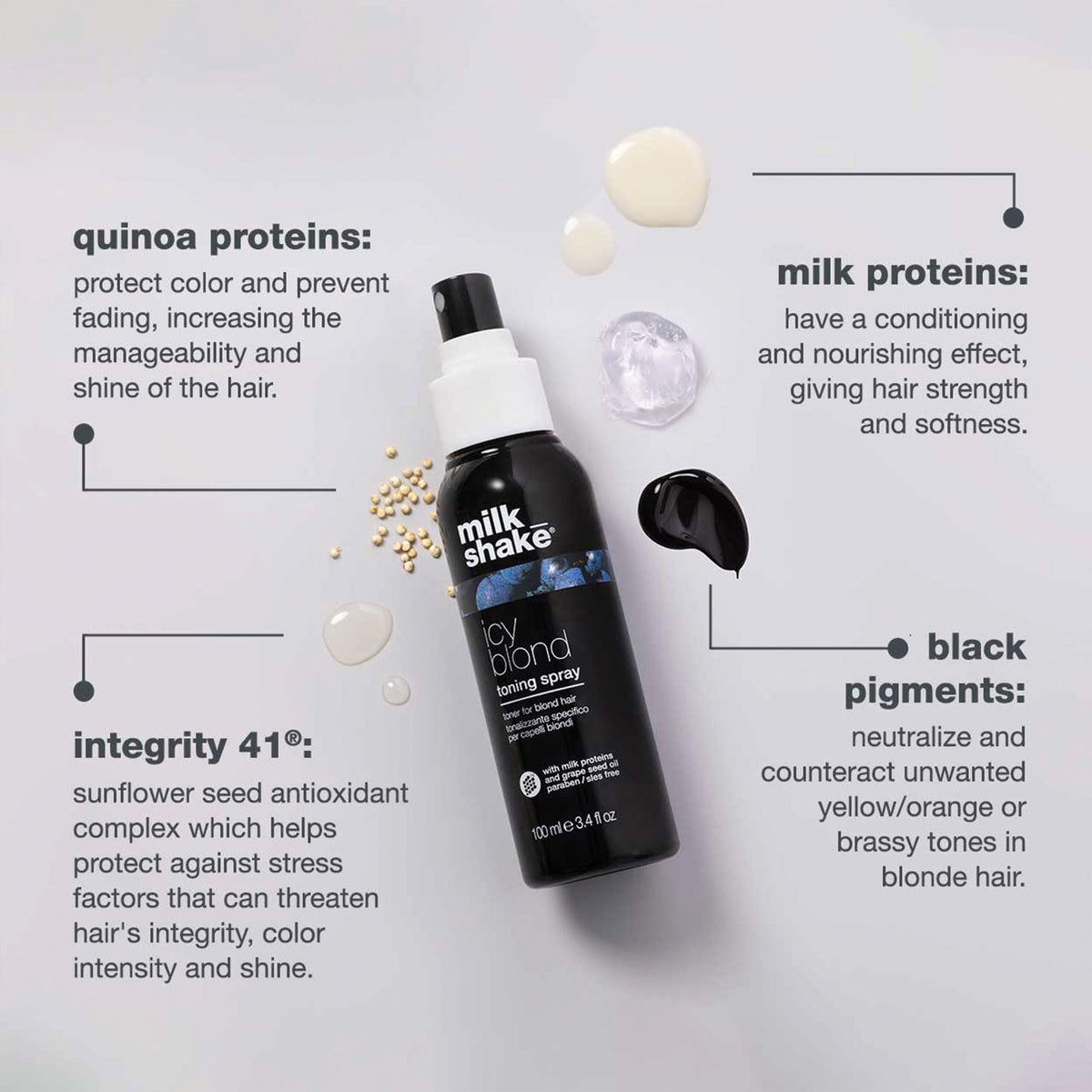 milk_shake being applied to damp hair in salon for quick touch-up