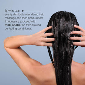 milk_shake before and after showing reduced frizz and shine