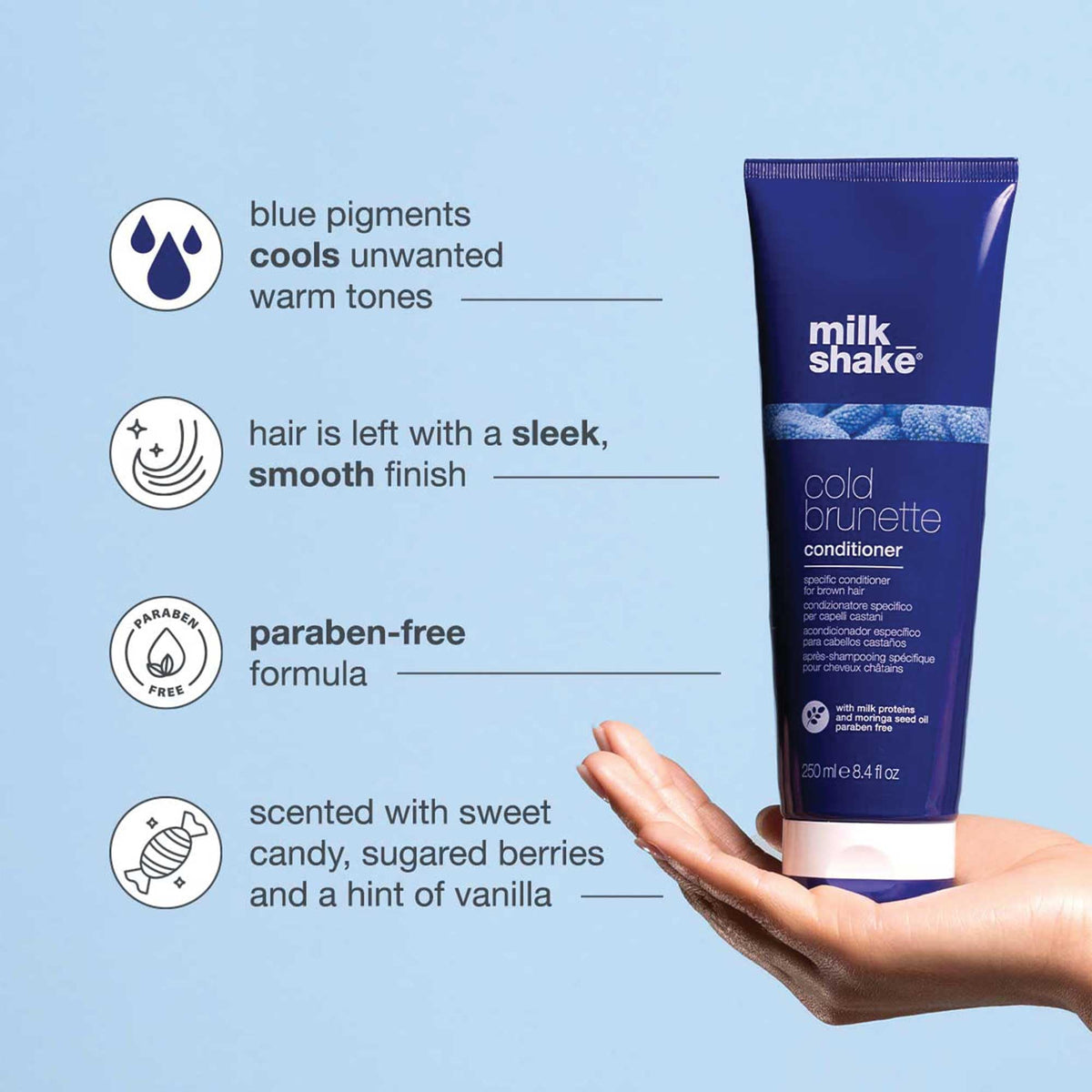milk_shake creamy conditioner texture on hand for easy application