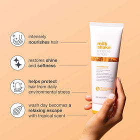 milk_shake conditioner in use detangling wet hair for easier styling