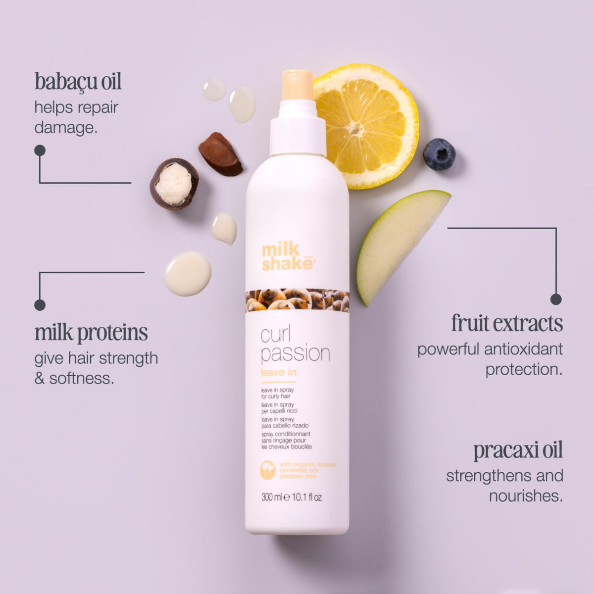 milk_shake close-up label showing ingredients and professional salon branding