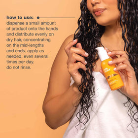 milk_shake smooth shiny finish on dry hair to illustrate de-frizzing and gloss