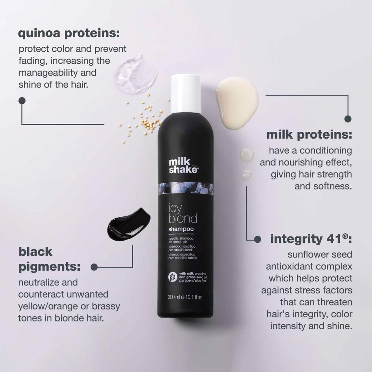milk_shake creamy shampoo texture pouring from bottle, shows gentle consistency