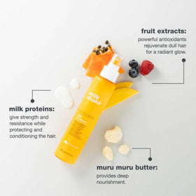 milk_shake bottle beside key ingredient elements illustrating protection benefits