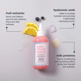 milk_shake applying product to damp hair demonstrating detangling and smoothness