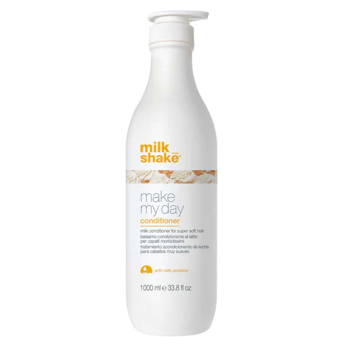 milk_shake front bottle shot showing label and size, conveys workable daily conditioner