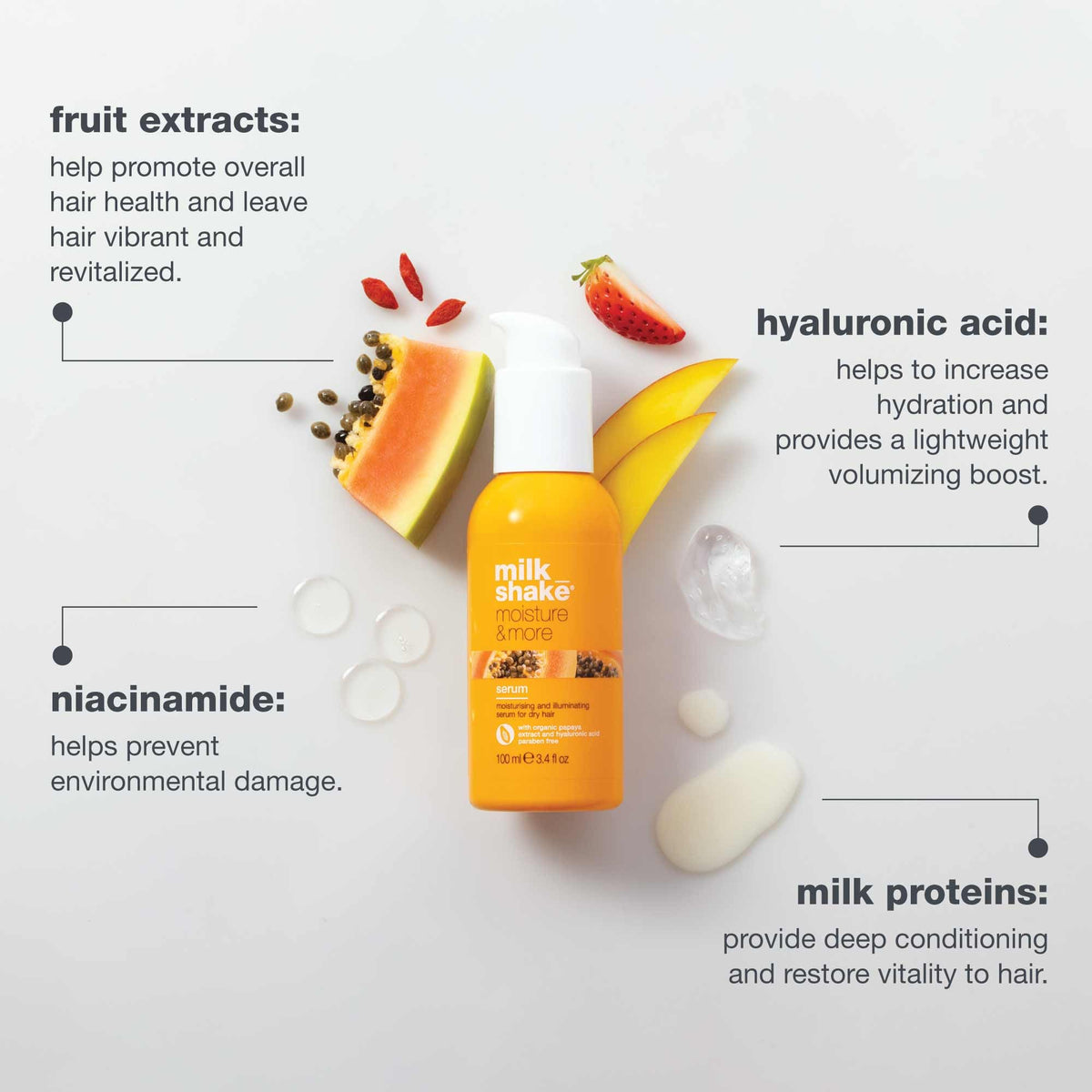 milk_shake serum texture on fingers highlighting lightweight absorption and hydration