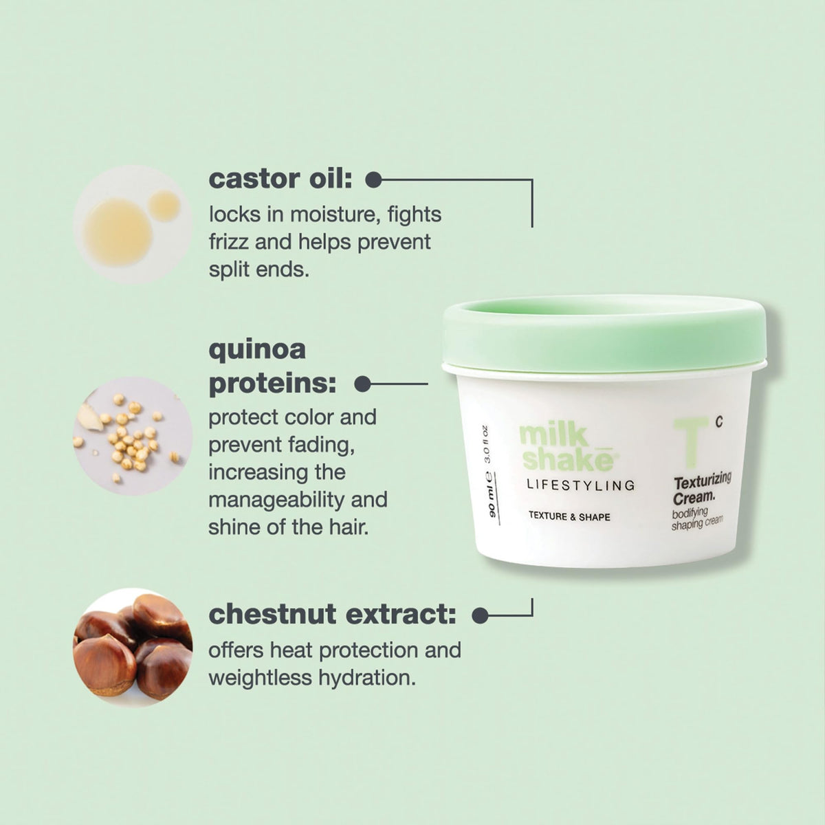 milk_shake close-up of label and ingredients, communicates protein and quinoa benefits