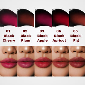 MILKTOUCH lips before and after peel showing long-lasting color result