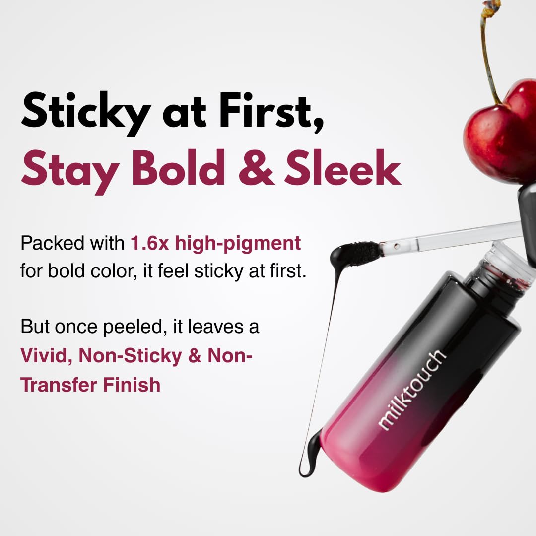 MILKTOUCH tint swatch on skin demonstrating intense pigment payoff
