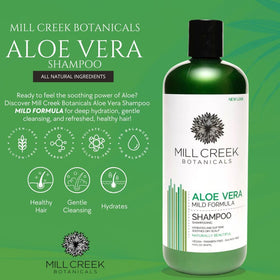 Mill Creek shampoo lather in hand demonstrating gentle foam and easy scalp cleansing