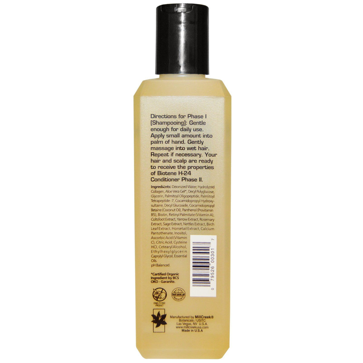 Mill Creek conditioner cream texture of Biotene H-24 showing smooth hydration benefits