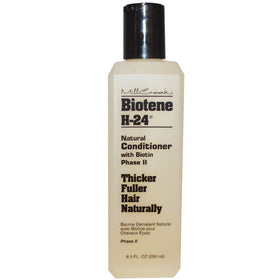 Mill Creek bottles in shower demonstrating Biotene H-24 in-use for manageable, soft hair