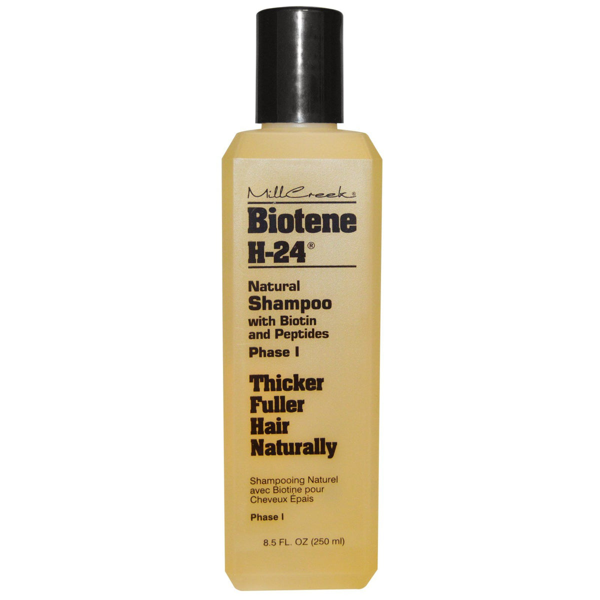 Mill Creek pump dispense on Biotene H-24 shampoo showing controlled, no-waste application