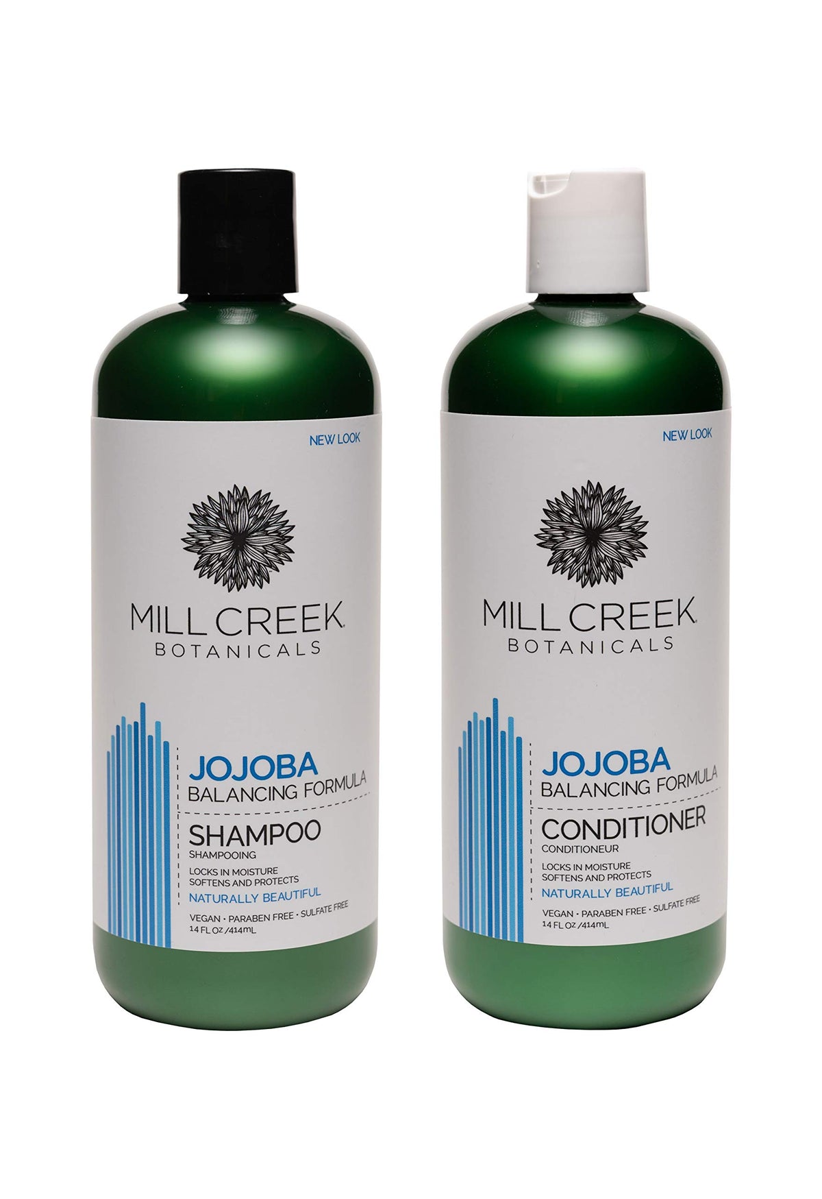 Mill Creek front packaging showing both bottles and clean design benefit: clear product identity