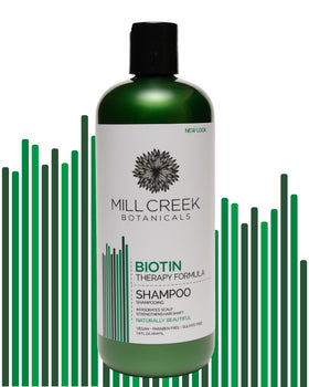 mill creek close-up of argan oil and organic aloe highlighting nourishing ingredients