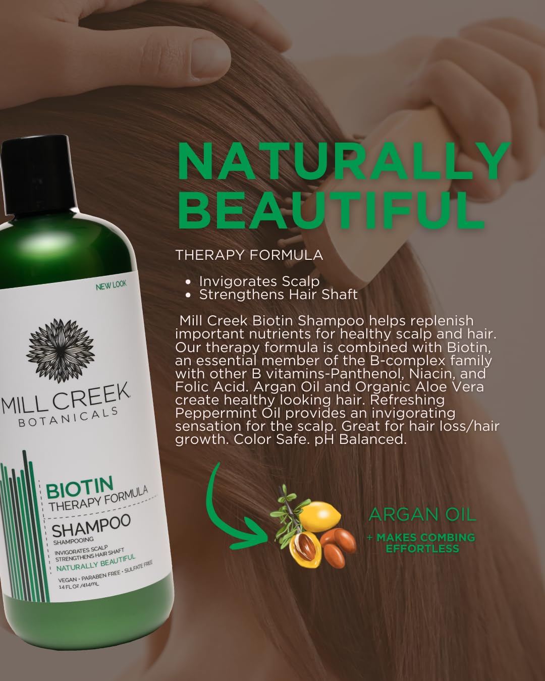 mill creek pump dispensing sudsy foam demonstrating gentle lather and cleansing