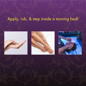Millennium Tanning before and after legs showing smoother, darker finish