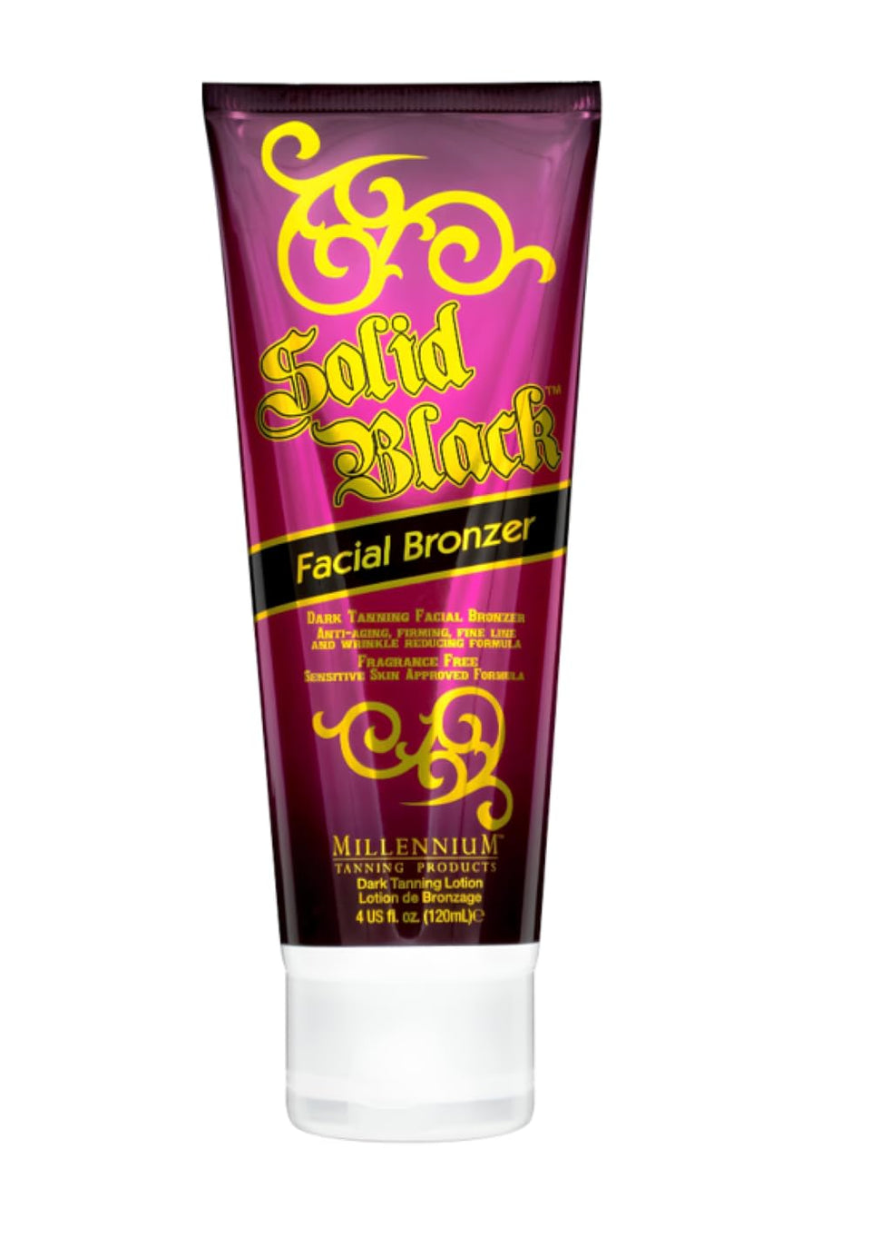 Millennium Tanning front packaging showing jar and label for clear product identification and benefit