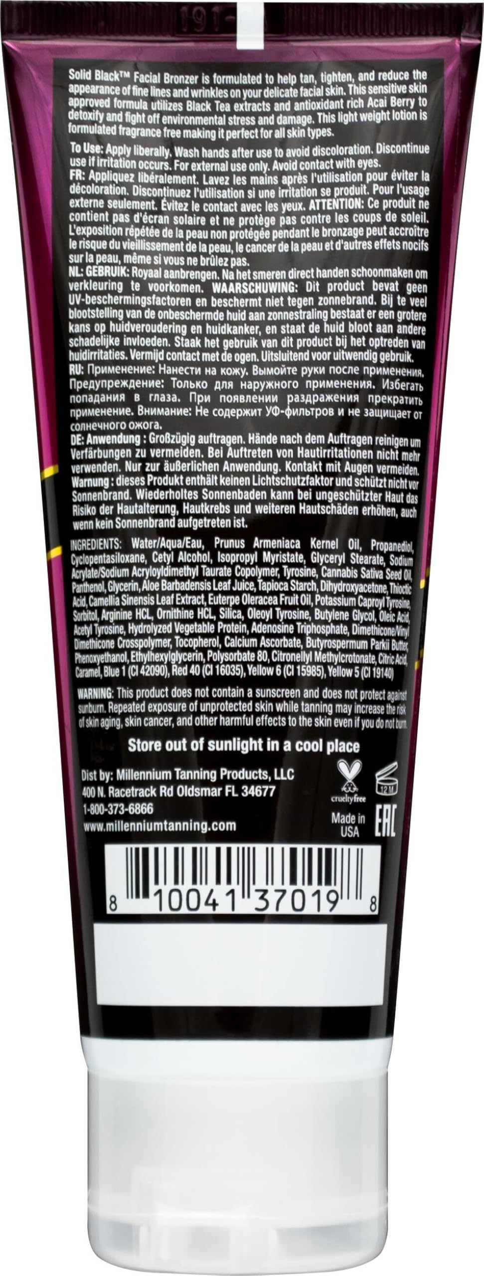 Millennium Tanning open jar texture close-up highlighting smooth, blendable bronzer for even application