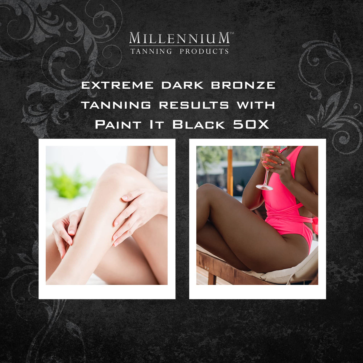 Millennium Tanning applied to hands illustrating even coverage and deepening tan