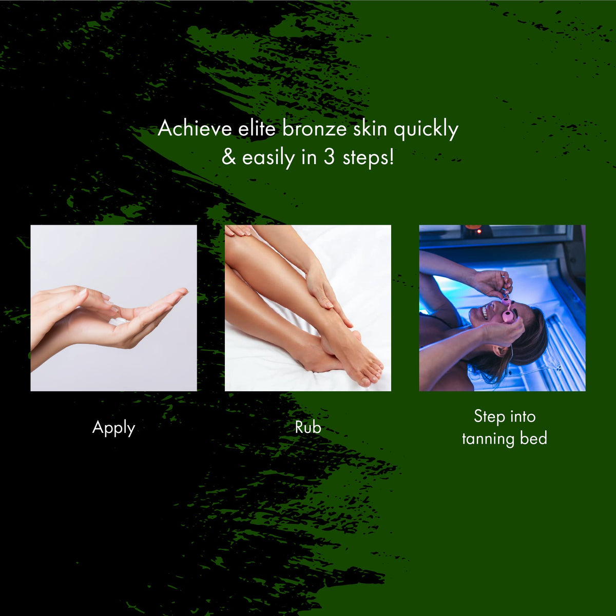 Millennium Tanning bottle shown next to a hand for size and travel convenience