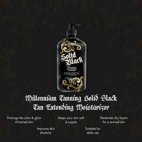 Millennium Tanning pump dispenser detail highlighting easy, mess-free use