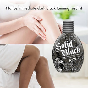 Millennium Tanning lotion texture on skin demonstrating smooth even application benefit