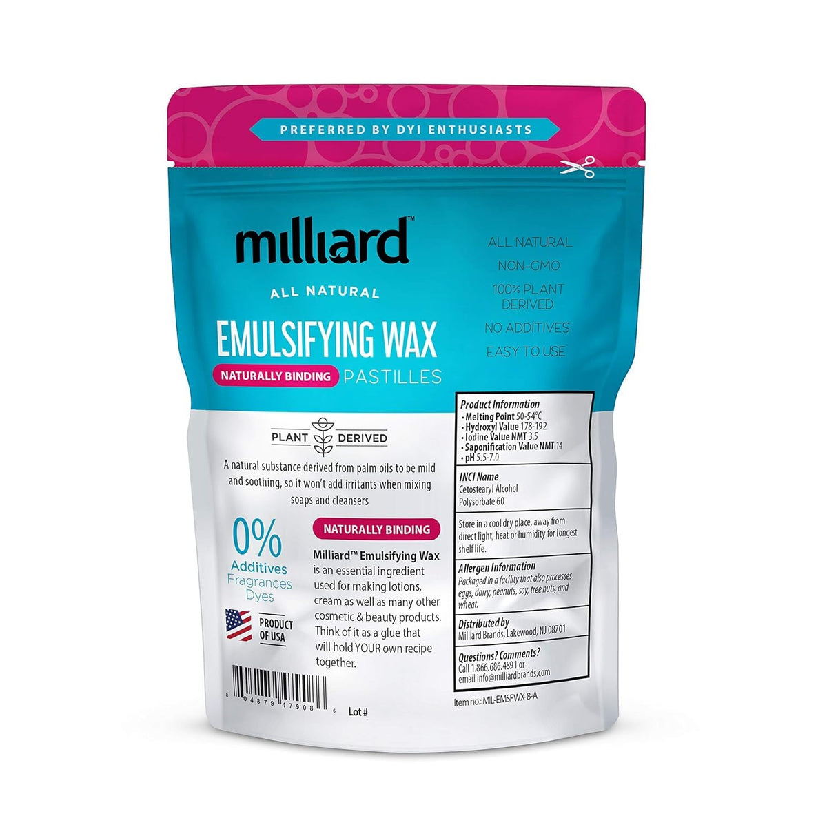 Milliard close-up of translucent pastilles highlighting smooth meltability benefit
