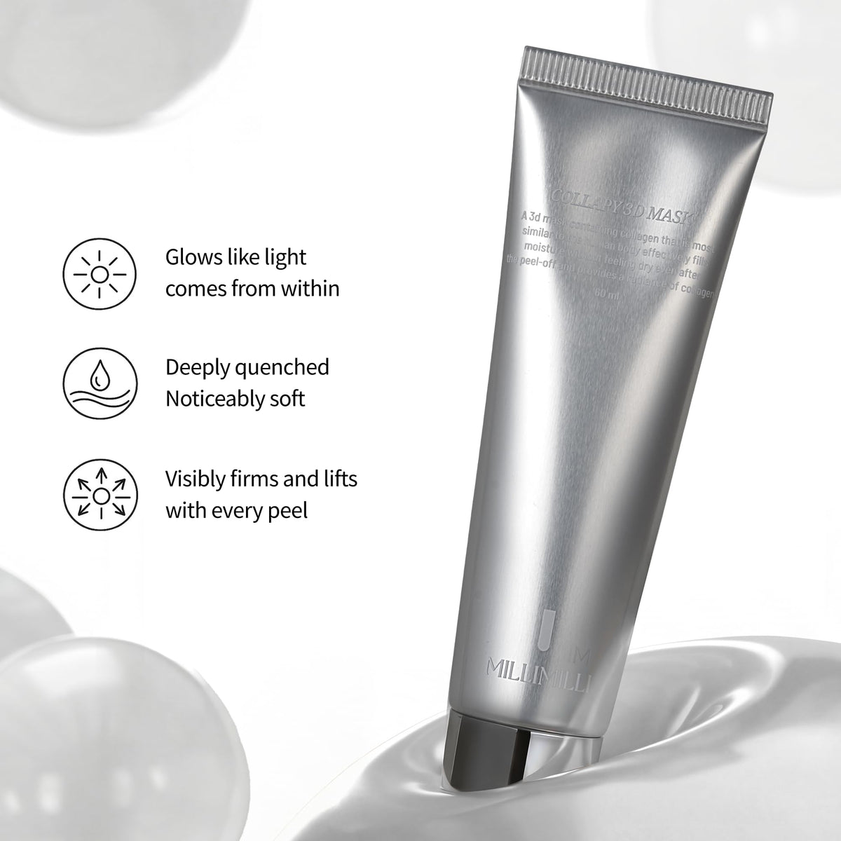 millimilli jar and brush scale showing product size and included applicator