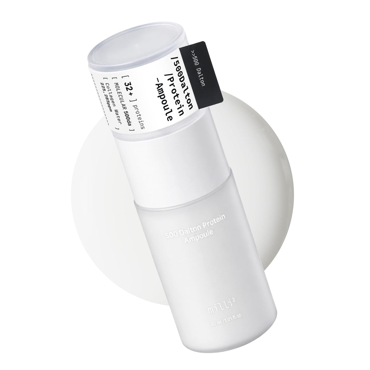 millimilli front packaging showing bottle and box with clear labeling and firming promise