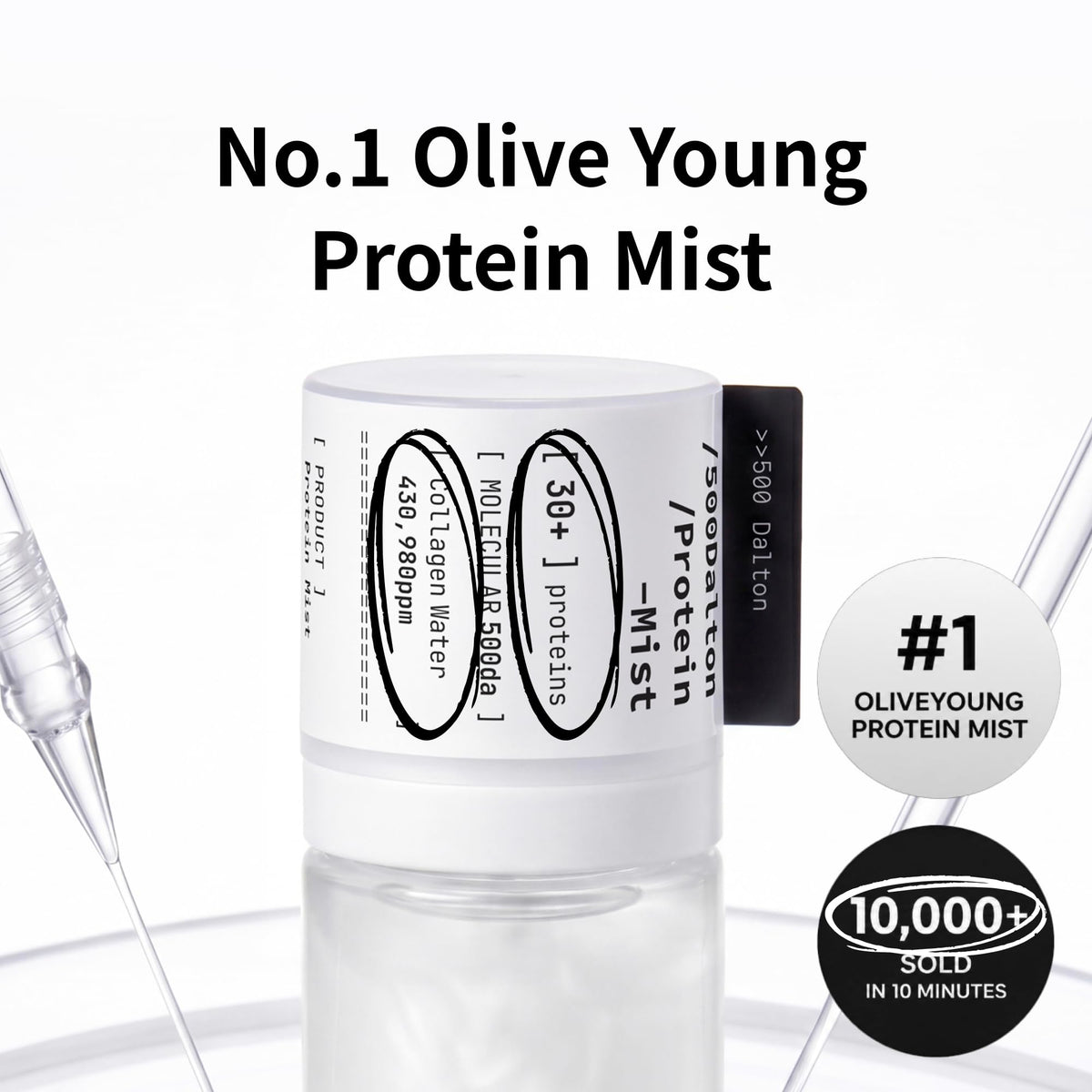 millimilli spray nozzle producing fine mist for even coverage