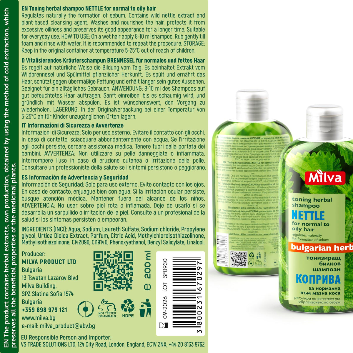 Nettle plant extract close-up highlighting Milva botanical ingredient benefits