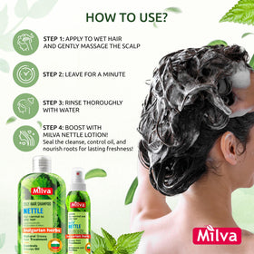 Milva before and after roots comparison showing reduced greasiness