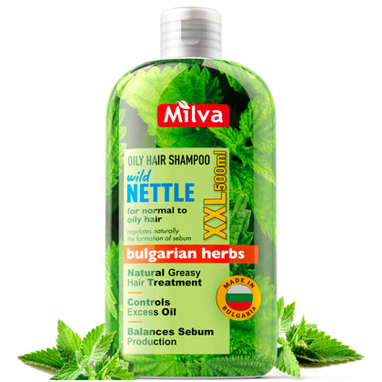 Milva front bottle view showing clarifying shampoo benefits
