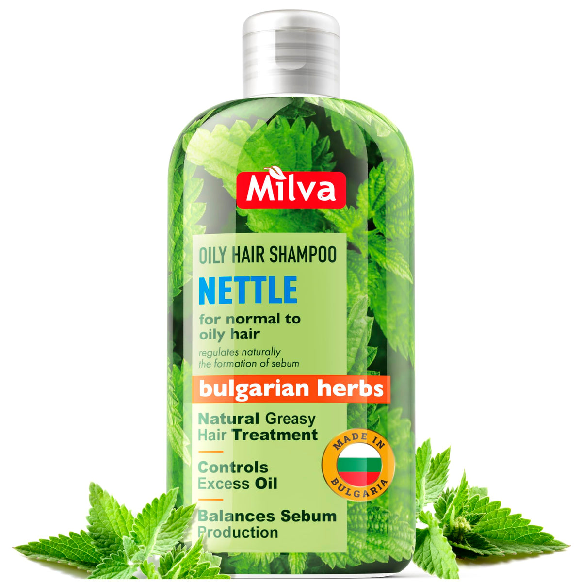 Milva front packaging showing 200ml bottle and clear label benefits