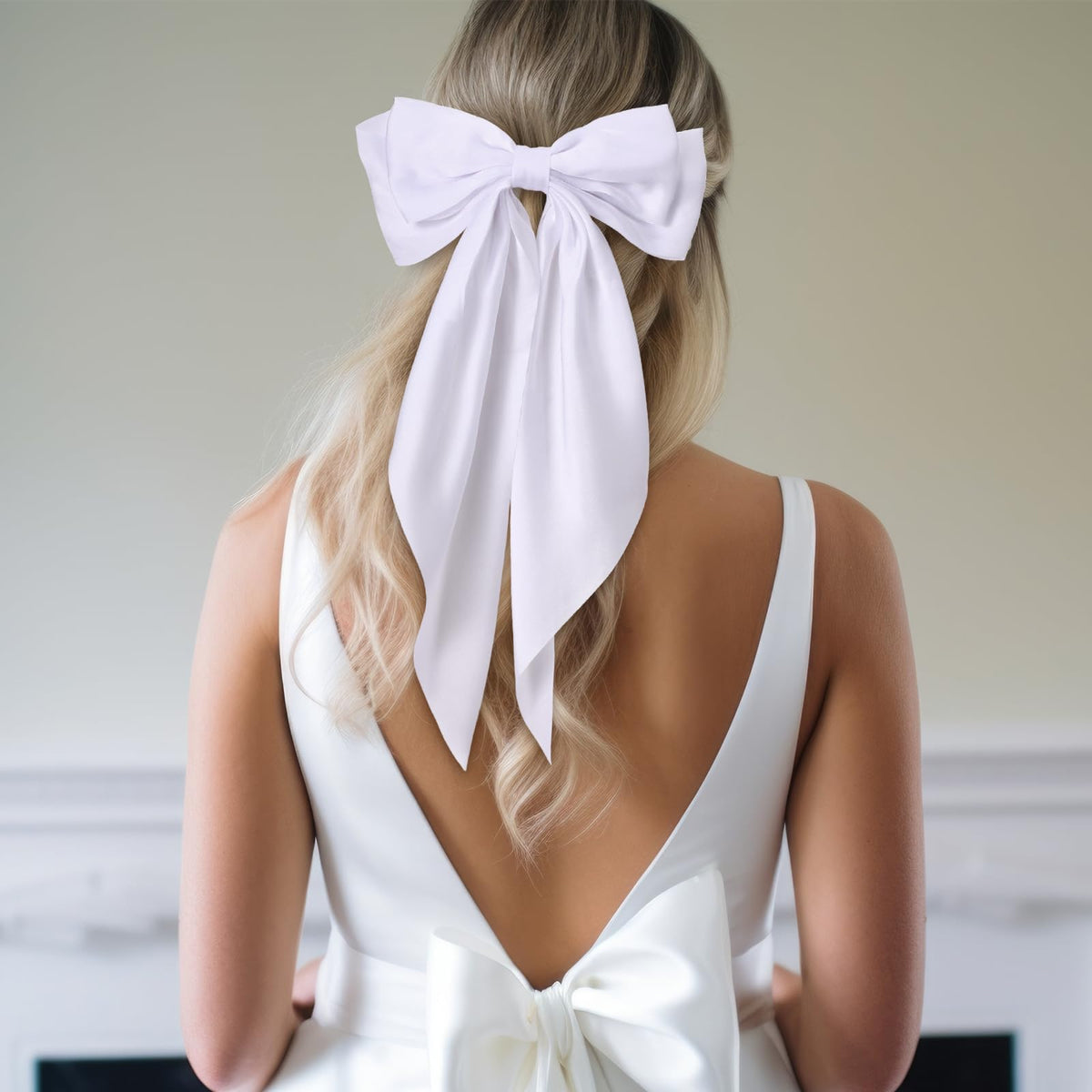 Mimorou bow styled on ponytail showing instant polished look benefit