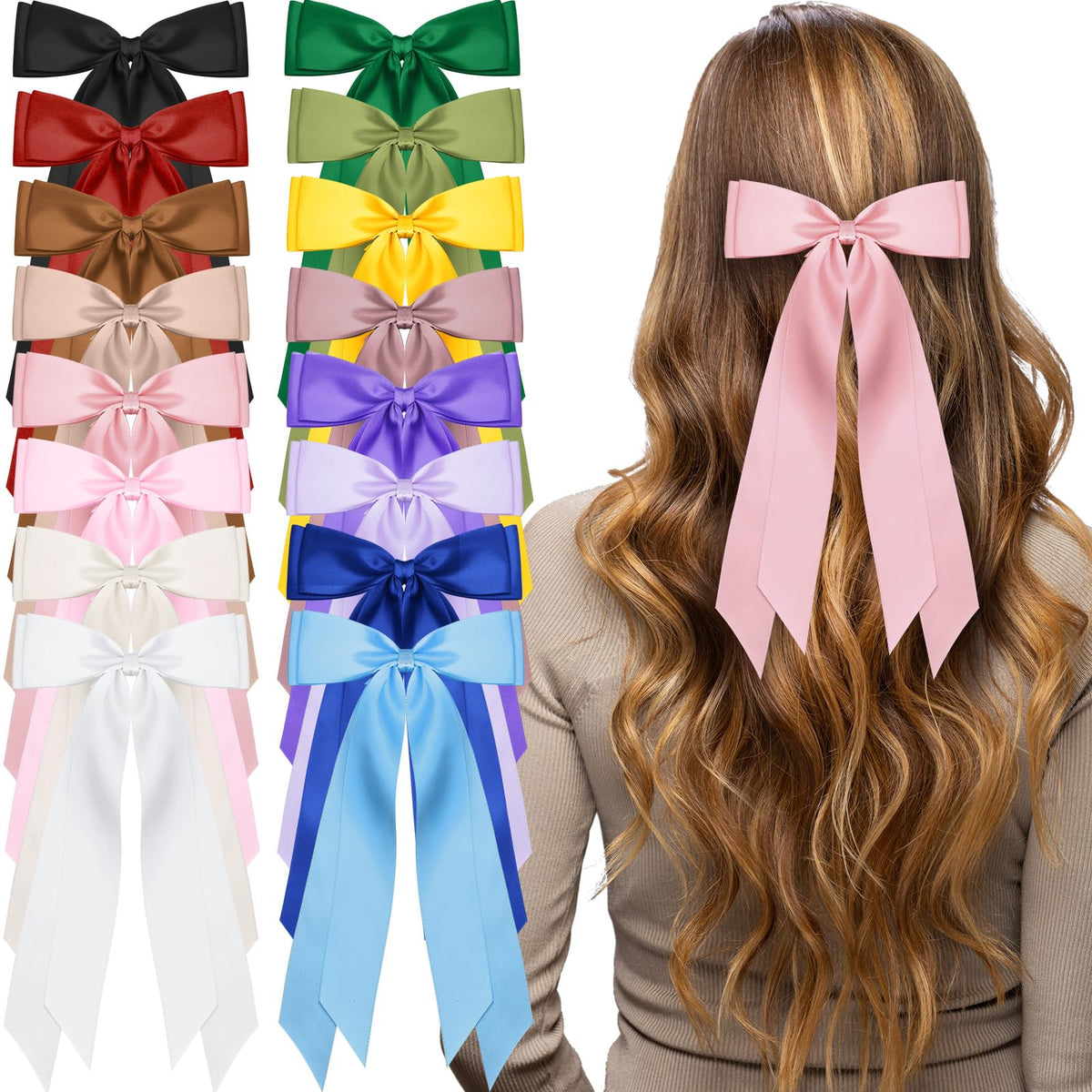 Mimorou front packaging showing full 16-piece bow set and colorful options, convenient gifting