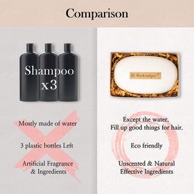 mimosu shampoo bar being used in shower for daily hair cleansing routine