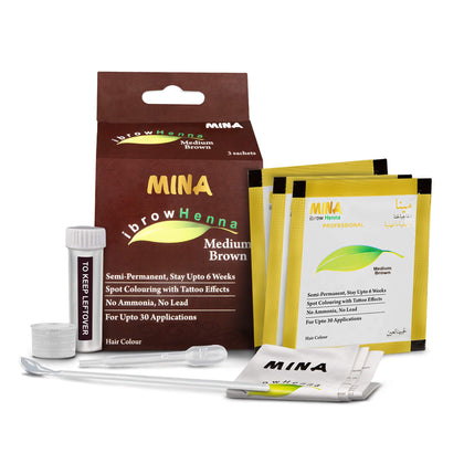 MinaiBrow front packaging showing product and natural benefits