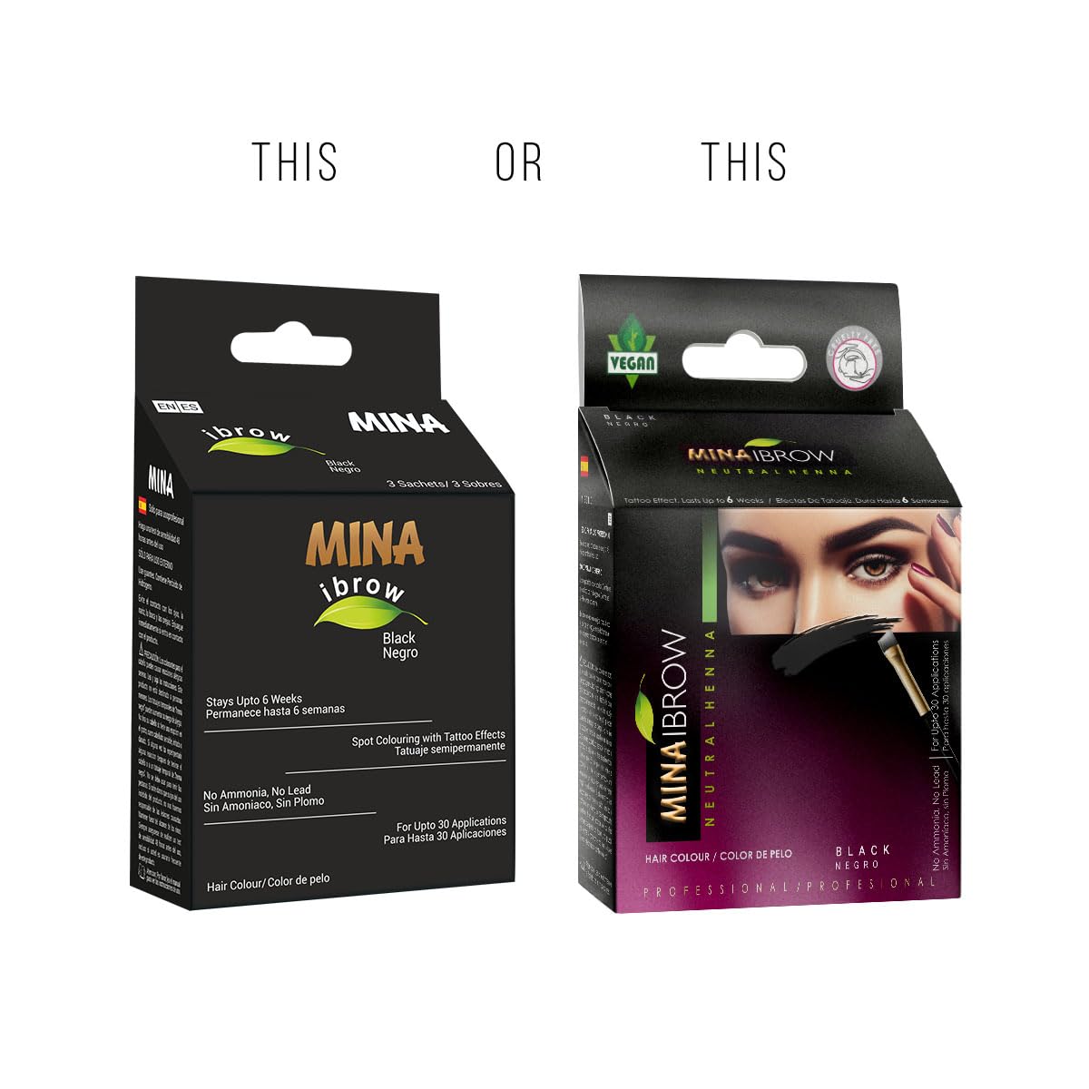 MinaiBrow powder texture close-up highlighting natural ingredients