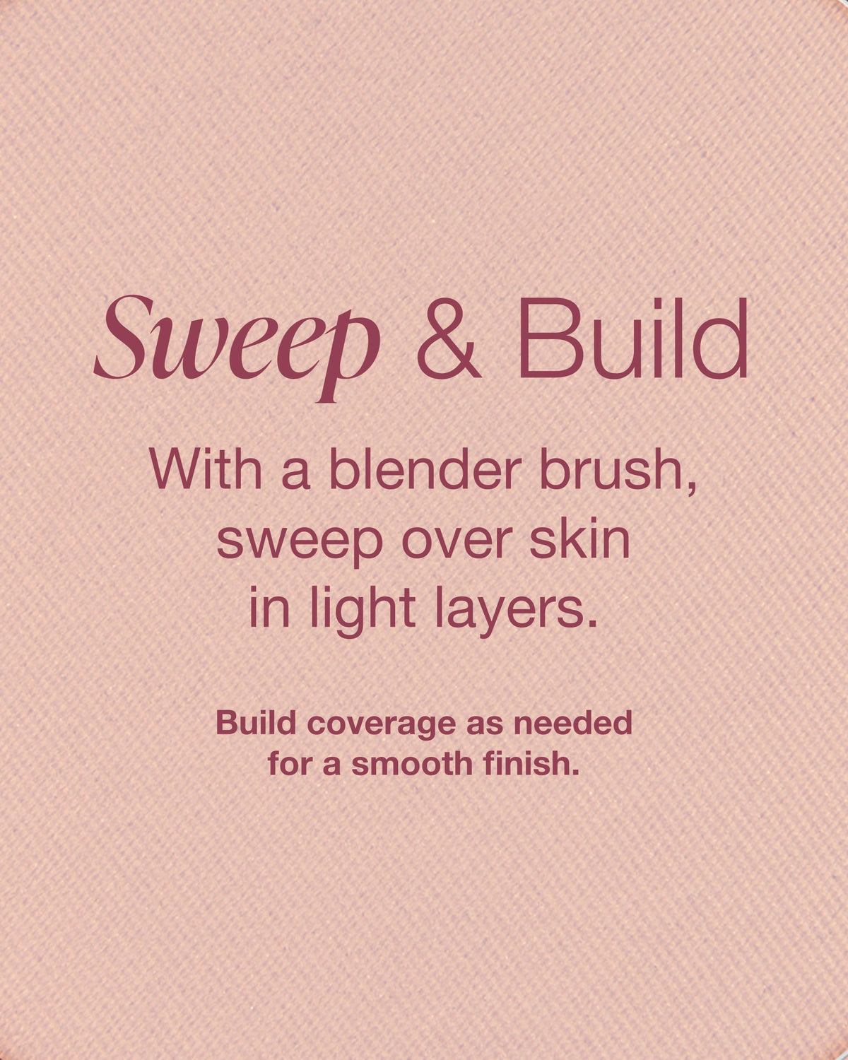 Mineral Fusion pressed powder dabbed with sponge for quick shine control benefit